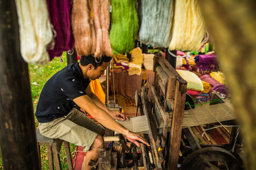 Silk weaving